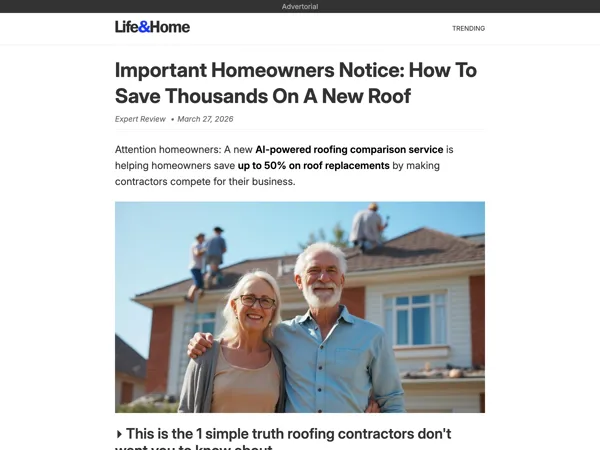 Roofing Comparison Advertorial thumbnail