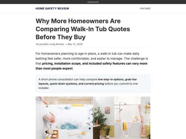 Walk-In Tubs Comparison thumbnail
