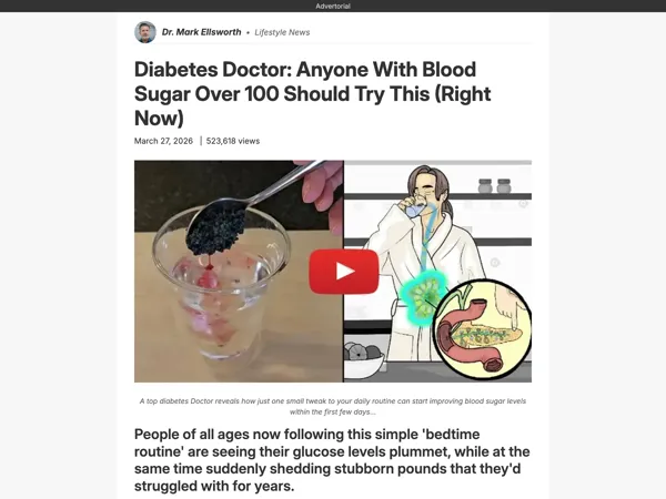 Diabetes Health Advertorial thumbnail